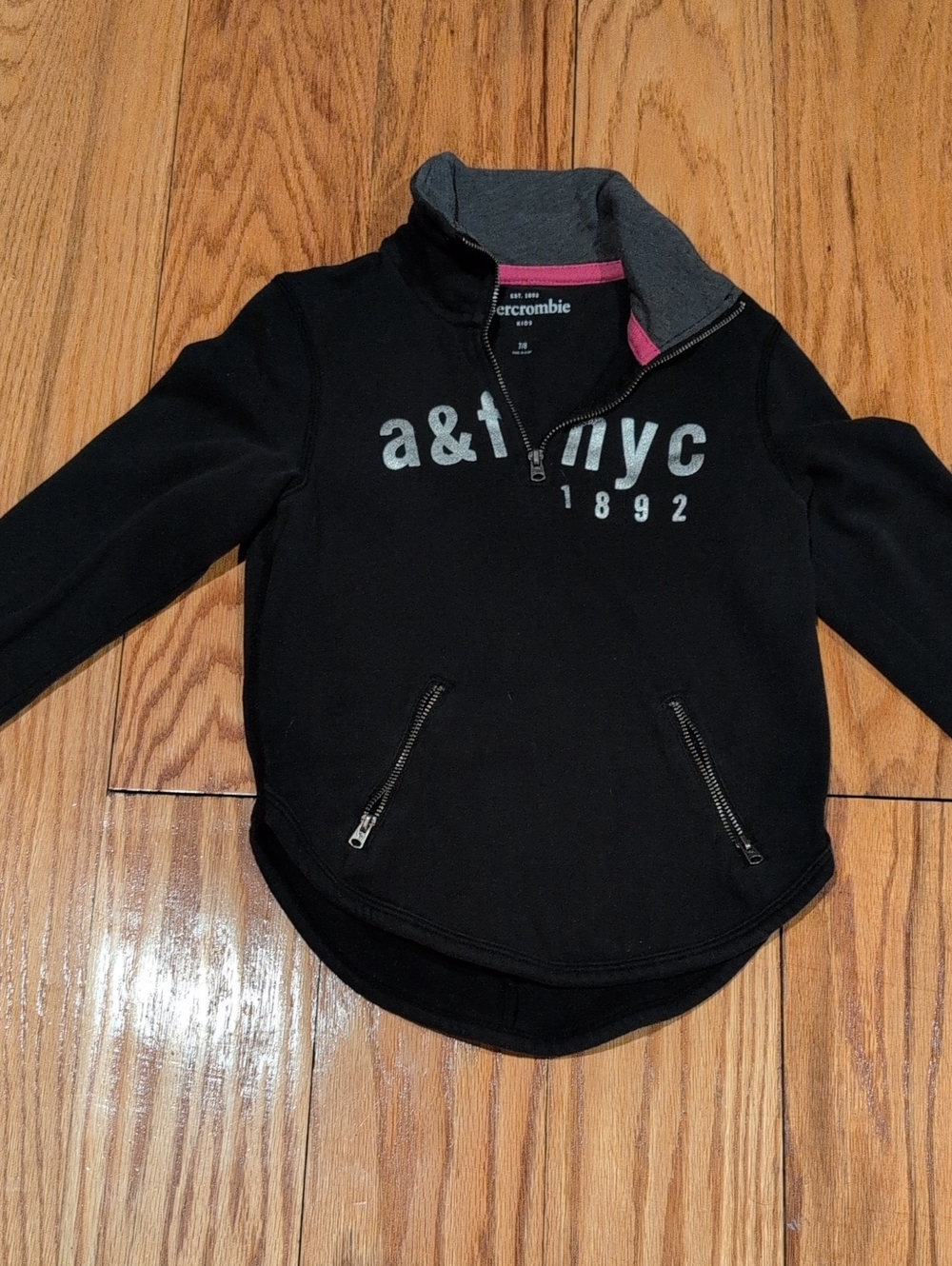 Abercrombie & Fitch Kids Black Half-Zip Pullover Sweatshirt